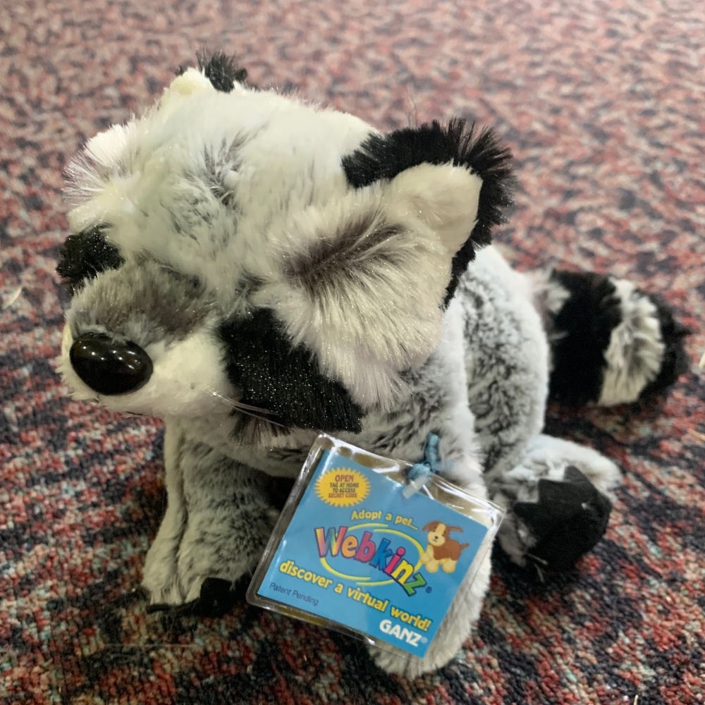 Webkinz Raccoon New with Unused Code